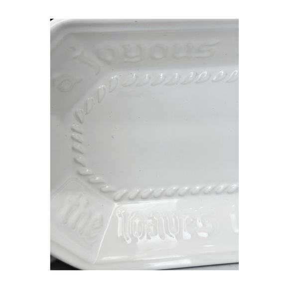 Vintage Pfaltzgraff Heirloom Stonewear Creamy White Bread Tray - Picture 6 of 10